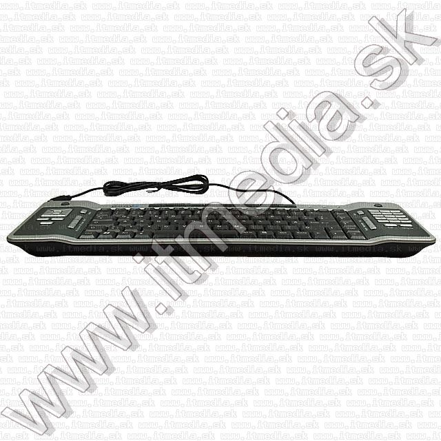 Image of Slim *Multimedia* PS/2 keyboard, Black-silver DE (German) (IT8492)